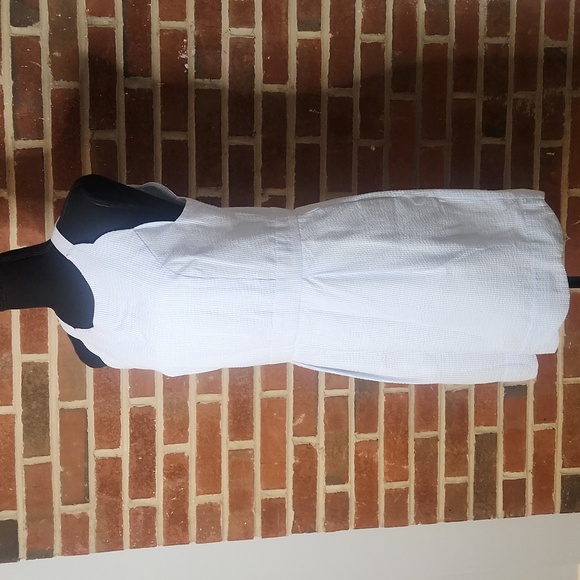 Lauren James seersucker halter dress, size Large - Picture 2 of 7